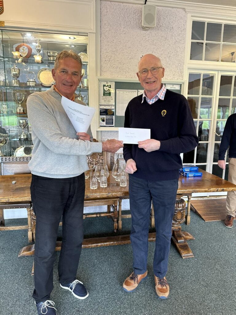 Cheque for Luffenham Heath Juniors
